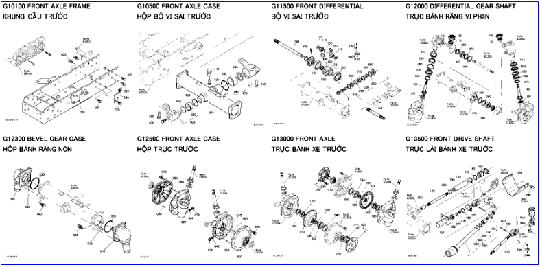 TRỤC BÁNH XE TRƯỚC